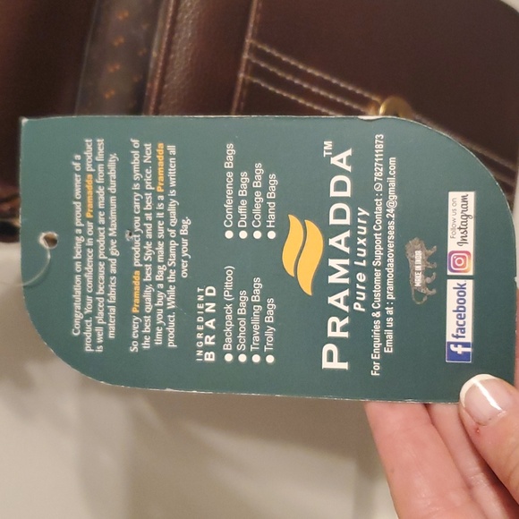 NWT-  Pramadda, Vegan leather,  unisex, body sling bag - Picture 13 of 16